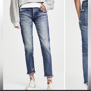 Moussy Jeans Kelly Tapered sz 28 dark blue
